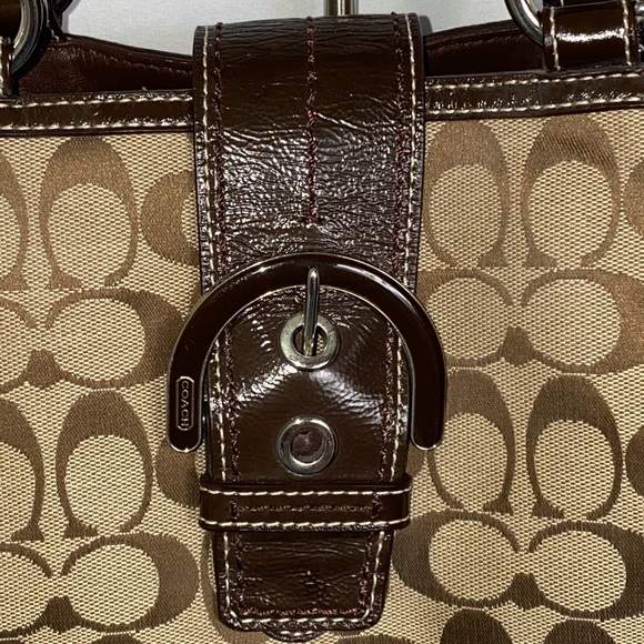 COACH Brown Fabric Tote Medium - Picture 7 of 13